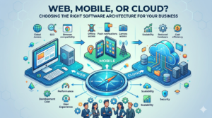 Comparison of web, mobile, and cloud software architectures for business solutions